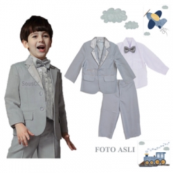 large LU341 Setelan jas anak abu